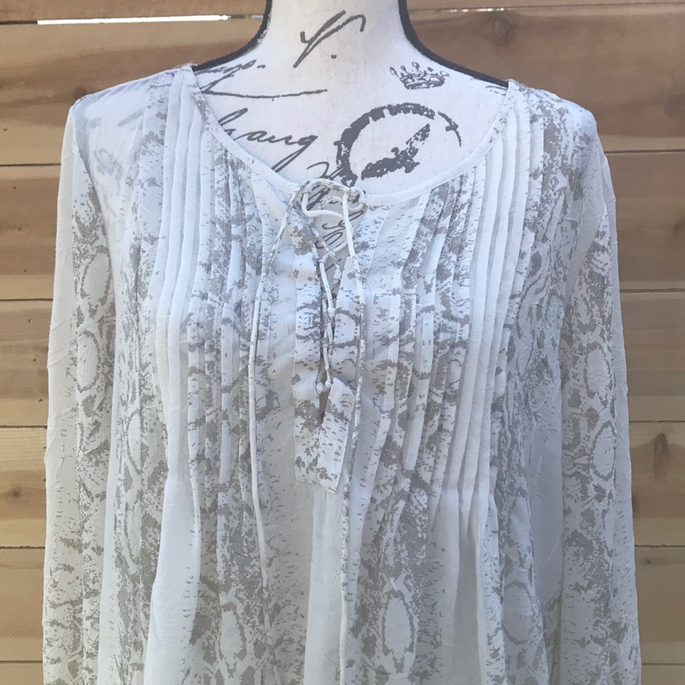 Lucky Brand Sheer Blouse - Picture 2 of 5